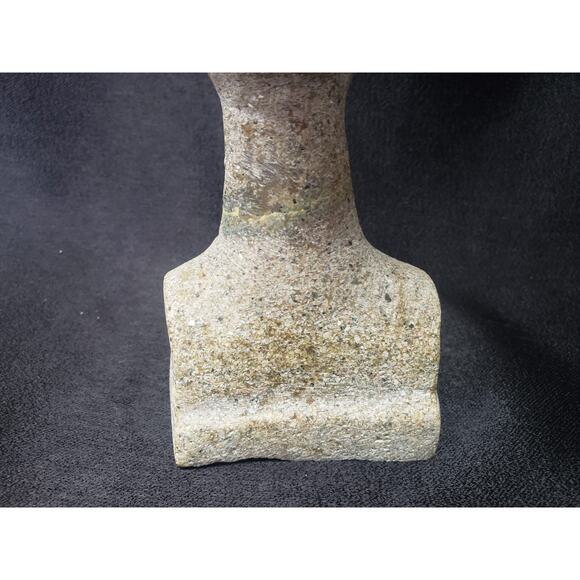 Ancient Egyptian Queen Nefertiti Bust Statue Heavy Granite Stone - Picture 5 of 13